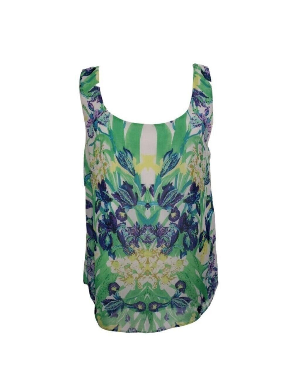 Betsey Johnson Women's Sleeveless Printed Blouse 12